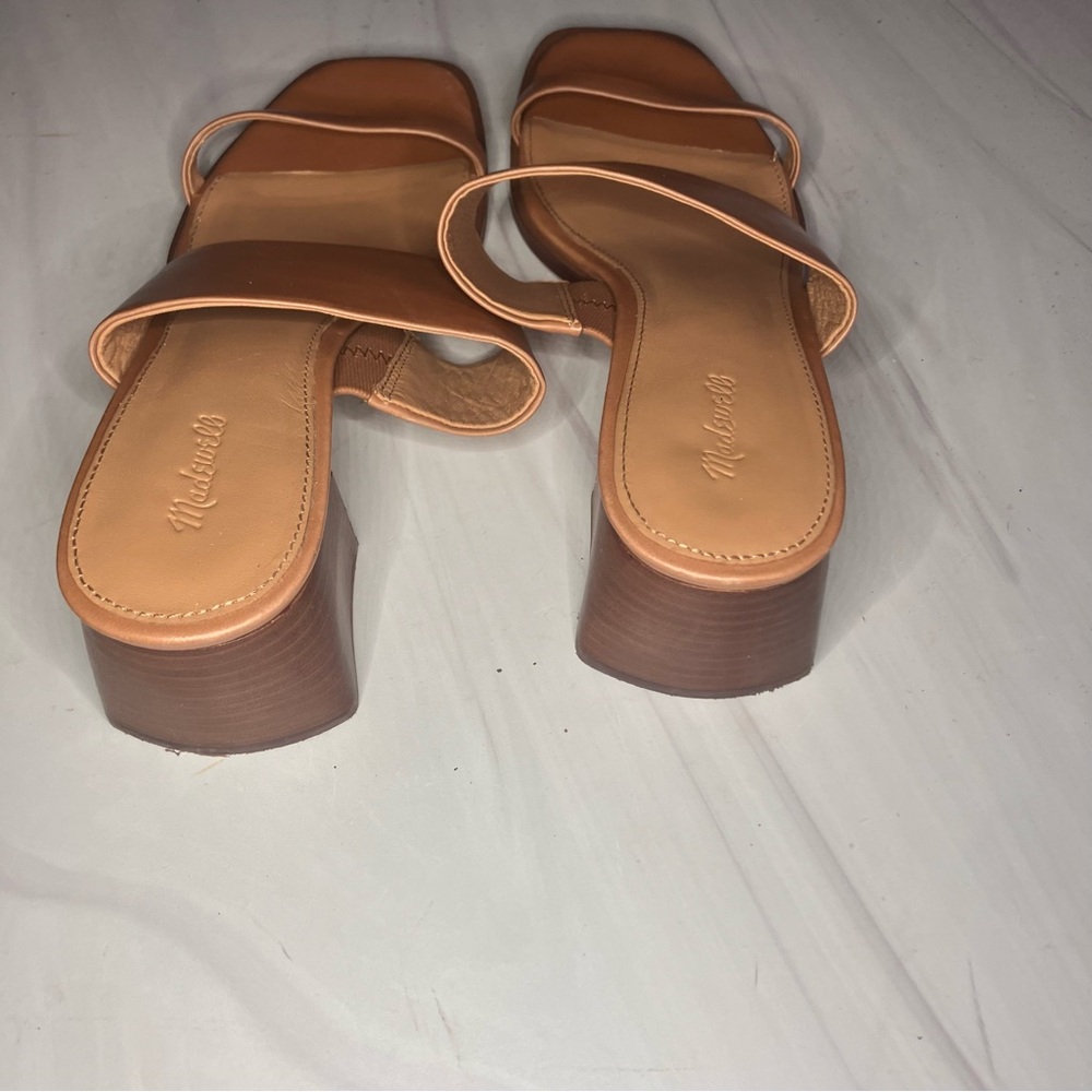 Madewell‎ Kaitlin leather sandals desert camel tan size 9.5 - Picture 5 of 7